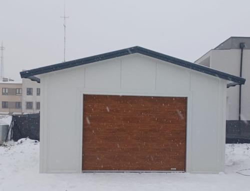 Garaż ocieplany z płyty warstwowej PiR 35m² zdj2